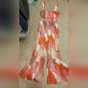 Hutch Sequin Flare jumpsuit- Anthropologie